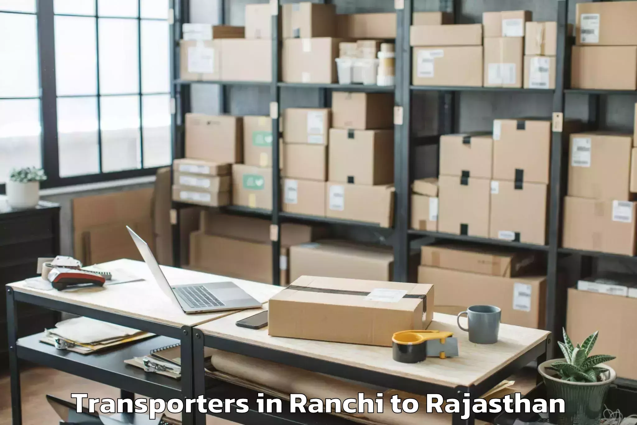 Top Ranchi to Jhadol Transporters Available